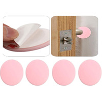 Volo Anti Skid Self Adhesive Scratch Protectors For Carpets, Tiles, Laminates And Hardwood Floors Sticking Round Felt Pads Furniture Noise Insulation (Pink Color 4 Pieces Crash Pads)