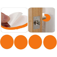 Volo Anti Skid Self Adhesive Scratch Protectors For Carpets, Tiles, Laminates And Hardwood Floors Sticking Round Felt Pads Furniture Noise Insulation (Orange Color 4 Pieces Crash Pads)