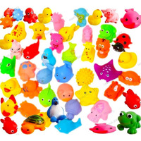 Famous Quality Most Popular Sound Chu Chu With Bath Toys (Set Of 12 Animals, Multi Color)