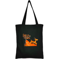 Danioo "Don'T Worry We Carry" Canvas Tote Bag For Women, Multipurpose Handbags For Women With Zipper And Pocket For Travel, Shopping And College Tote Bag (Black) (Orange)