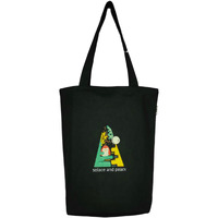 Danioo Canvas Tote Bag For Women, Multipurpose Handbags For Women With Zipper And Pocket For Travel, Shopping And College Tote Bag (Black) (Yellow Green)