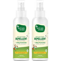 Mother Sparsh Natural Insect Repellent For Babies, Herbal Armor, 100% Protection From Mosquitoes, Fleas And Ants, 100 Ml, (Pack Of 2)