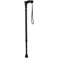 Dr. Torso All New Walking Stick With Adjustable Height | Anti-Slip Base For Patients, Old People Or Physically Challenged (Black)