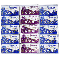 Origami 3 Ply Pocket Hanky Tissue Paper - Pack Of 30 (10 Pulls Per Roll, 300 Sheets)