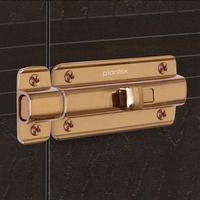 Plantex Premium Heavy Duty Door Stopper/Door Lock Latch For Home And Office Doors - Pack Of 1 (Rose Gold)