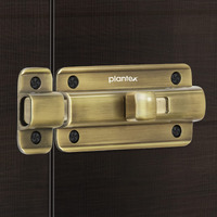 Plantex Premium Heavy Duty Door Stopper/Door Lock Latch For Home And Office Doors - Pack Of 1 (Brass Antique)