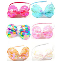 Annacreations Plastic Multi-Coloured Baby Girl Hairband Set, Baby Hairband For Kids, Hair Bands Elastic Toddler, Hair Accessories,Return Gift Box Set - (Pack Of 6 Pcs)