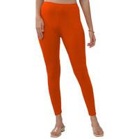 Lyra Women Solid Premium Cotton Ankle Length Leggings | Mid-Waist | Fashionwear