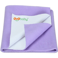 Oyo Baby Waterproof Mattress Protector Sheet For Kids And Adults (Large (140Cm X 100Cm), Voilet), Polycotton