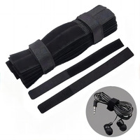 Sunkizzrs Reusable Cable Ties(100 Pcs)Nylon Cable StrapsCable Tie Reusable Wire Rope Hook And Loop Cable Organiser Cable Tie With Adhesive For Pc, Tv, Desk, Wfh Accessories (I Style)