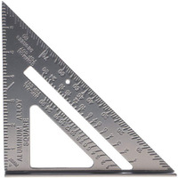 Inrali Speed Square Layout Tool,Double Side Scale Aluminium Alloy Metric Inch Triangle Measurement In 90 Degree Triangle Ruler Carpenter Tool