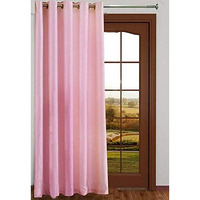 Exporthub Light Pink Plain Eyelet Very Long Door Curtains Set Of 1 Pc 10 Feet, (Ehspr0487_104)