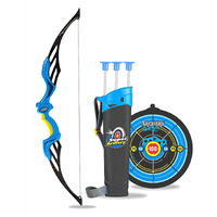 Cable World Sports Super Archery Bow And Arrow Set With Dart Target Board, Colourful With 3 Suction Cup Tip Arrows