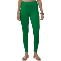 Lyra Women Solid Premium Cotton Ankle Length Leggings | Mid-Waist | Fashionwear