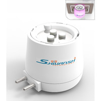 Shivansh Technology Electric Kapoor Dani Camphor Burner & Diffuser For Home | Puja Camphor Machine With Night Lamp | Aroma Oil & Incense Burner | Bakhoor Dani With Safety Features (Pink Light)