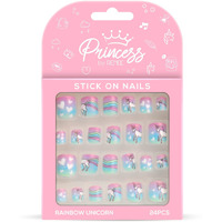 Renee Princess Stick On Nails Rainbow Unicorn | 24 Reusable Artificial Nail Set | Lightweight, Long Lasting, Easy To Use | Quick Fix For Special Occasions