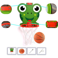 Sarvda Basket Ball For Kids With Hanging Board, Net, Ball, Pin Indoor Outdoor Game Frog Board (Multicolor, Big )