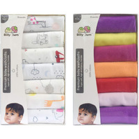 Billy Bum Washcloth For New Born 100% Hosiery Cotton/Reusable Extra Soft Face Towels Washcloth For Babies (14 Pieces) Color May Vary (Pack Of 2)