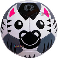 Toyshine Synthetic Leather Edu-Sports Zebra Football Soccer Educational Toy Ball For 4-8 Years Kids (White, Black, Size 3)