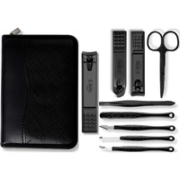 Beaut Secrets Luxury Manicure Set, Nail Clippers Set, Gifts For Men/Women, Professional Pedicure Kit Nail Scissors Grooming Kit Personal Care Tool Kit, Nail Tools With Black Leather Travel Case (9 In 1)