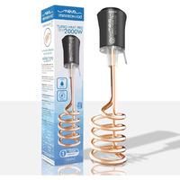 Nova Lint Remover Water Heater 2000W Shock Proof Immersion Rod With Rapid Heating Coil Technology | Copper & Nickel Plated With Extra Long Wire | Isi Certified 1 Year Replacement Warranty