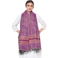 Weavers Villa Kullu Design Shawl (Purple), 100Cm X 200Cm