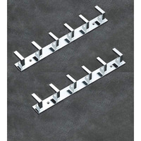 Istar 6 Pin Bathroom Cloth Hooks Hanger Wall Bedroom Bathroom Robe Hooks Rail For Hanging Keys,Clothes,Towel Steel Hook