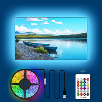 Gesto Usb 5V Led Usb Strip Light | Backlight For Tv Home Theater Ambient Lighting Gaming Decor,Room Decor| Easy-Bending Design Strips For 32-40 Inch Tv,Pc,Laptop| Remote Operated(2 Meter)Multi