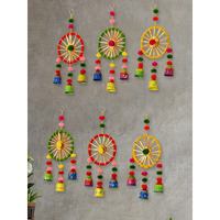 Jh Gallery Plastic Handmade Colorful Wall Decor And Door Hangings For Home Decoration, Festive Decoration, Balcony, Room, Temple Decoration, Pooja Room Decoration, Decorative Hanging Items, Pack Of 6