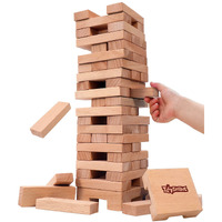 Toyshine Wooden 54 Wooden Building Block, Party Game, Tumbling Tower Game For Kids And Adults