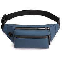 Ketmart Mens And Women Fanny Pack Wasit Bag With Triple Pockets Design Adjustable Large Size Belt Water-Resistant For Men Women Running Workout Hiking Travel Outdoor Picnic. (Blue)