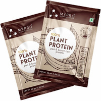 Mypro Sport Nutrition Plant Protein Powder Pea Protein Isolate & Brown Rice Vegan Protein Powder-Pack Of 10 Sachets, Travel Pack 30 Gm Each- Alphonso Mango Flavour