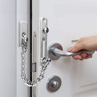 Fdship Key Lock Door Safety Chain, Door Security Guard For Home Door Chain For Safe And Secure Home - Stainless Steel Material (Steel)