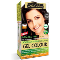 Indus Valley Damage Free Natural Gel Hair Colour For Women | Ammonia & Ppd Free Organic Hair Colour With 100% Grey Coverage, Long Lasting Conditioning Hair Color | Dark Brown 3.00-220 Ml