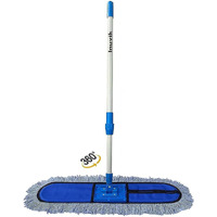Inuvik Microfiber Wet & Dry Cotton Pad Floor Mop 75X14X6(18-Inch Head) With 4 Feet Telescopic Handle Floor Cleaning Mop Home Office Hotels Hospitals(Set Of 1)(18 Inch Full Set)