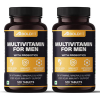 Boldfit Multivitamin For Men & Women With Probiotics Vitamin C, E, Zinc For Immunity, Biotin, For Healthy Hair, Skin & Nails. Immunity (240 Tablets)