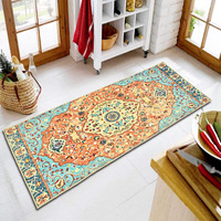 Ishro Home 3D Printed American Bedside Runner Carpet Anti Skid For Home/Kitchen/Kitchen/Living Area/Office Entrance. (Persian Retro, 22 X 55) Nylon, Multi