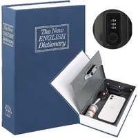 Shopo (Label) Book Locker Dictionary Stainless Steel Hidden Safe Jewellery Box/Cash Locker For Home And Office (18 X 12 X 5.5 Cm) (Blue)