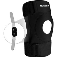 Truhabit Neoprene Hinged Knee Brace For Knee Pain-Open Patella Knee Support For Men&Women,Free Size Hinged Knee Brace For Ligament Tear,Hinged Knee Support With Triple Band Strapping (1 Unit)