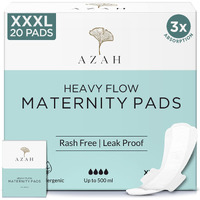 Azah Maternity Pads After Delivery [Pack Of 20] | Xxxl Sanitary Napkins For Women After Delivery | Leak Proof Sanitary Pads For Women | For Postpartum Flow, Urine Incontinence, Ultra Heavy Flow
