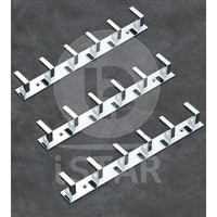 Istar Stainless Steel 6 Pin Bathroom Cloth Hooks Hanger Wall Bedroom Bathroom Robe Hooks Rail (Pack Of 3, Silver)