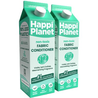 Happi Planet | Natural Fabric Conditioner & Fabric Softener | 2L | Softer Clothes, Lavender & Mint Freshness | Plant Based, Non-Toxic, Eco-Friendly, Organic, Herbal | Safe For Woolens & Baby Clothes