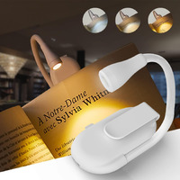 Nyrwana Study Lamp, Reading Light For Book, Book Light, Book Reading Light With Clip, Book Lamp, Book Light For Night Reading, Night Lamp For Study, Reading Lamp, 3 Modes, Portable - Led (White)