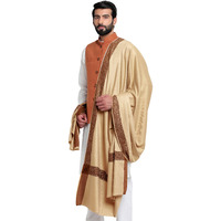 Weavers Villa Men's Woven Border Woollen Lohi/Shawl, 125Cm X 250Cm