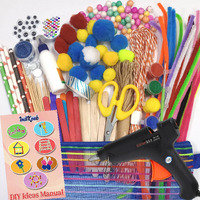Indikonb 17 In 1 Art And Craft Kit For Girls And Boys With Crafts Supplies Set All Craft Materials Items For Kids Diy For All Ages 8-10,Age 9-12,Age 12-16 Old|Glue Gun + New Art Kit # 1|,Multicolor