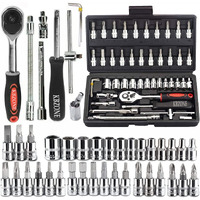 Tage Metal 46 In 1 Pcs Tool Kit&Screwdriver And Socket Set Wrench Set Multi Purpose Combination Tool Case Precision Socket Set