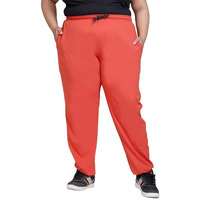 Cupid Women Plus Size Regular Fit Cotton Solid Comfortable Track Pant, Lower, Trouser, Joggers, Lounge N Daily Gym Wear For Ladies_Tangy Orange_6Xl