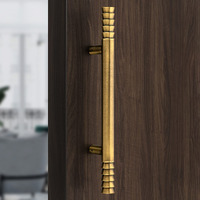 Plantex Stainless Steel Lotus Main Door Handle/Door Handles For Main Door/Wooden & Glass Door Handle (Brass Antique Finish), Pull Handle - 3 Years Warranty