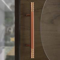 Plantex Stainless Steel Lotus Main Door Handle/Door Handles For Main Door/Wooden & Glass Door Handle (Rose Gold Finish), Pull Handle - 3 Years Warranty