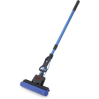 Gala Pva Sponge Mop For Floor Cleaning, Stainless Steel Butterfly Mop For Cleaning Floor, Sponge Mop Stick For Bathroom Cleaning (Blue)